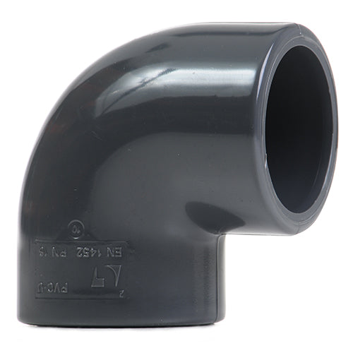 4" Grey PVC 90 Degree Elbow P/P