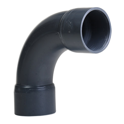 140mm Grey PVC 90 Degree Swept Elbow P/P