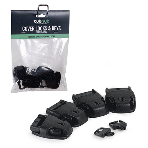 tubhub Replacement Set of Spa Cover Locks and Key - Pinch Release Operation