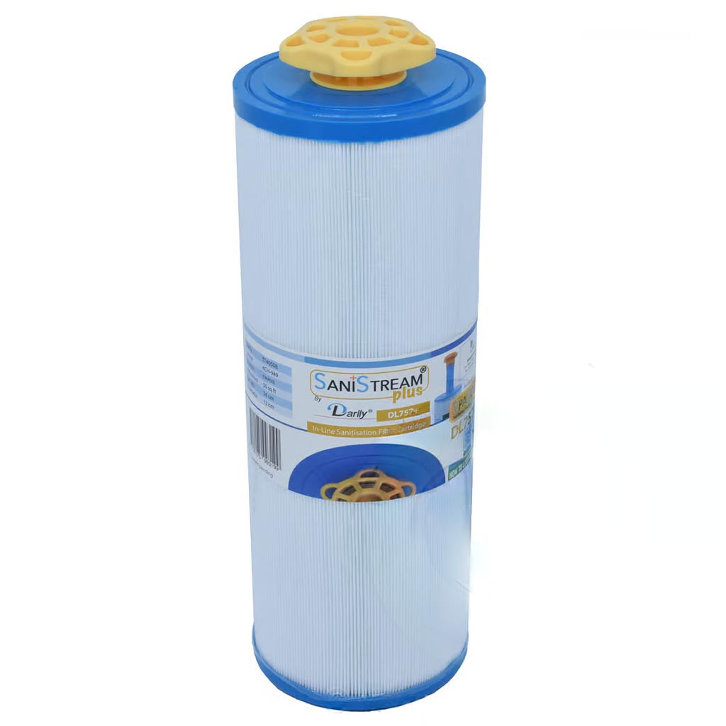 Darlly Sanistream+ 50' Spa Cartridge / Darlly DL757+ / Filbur FC-0172 / Pleatco PWW50L / Unicel 4CH-949