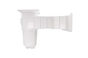 Skimmer + wide angle extension throat, plumbed - White