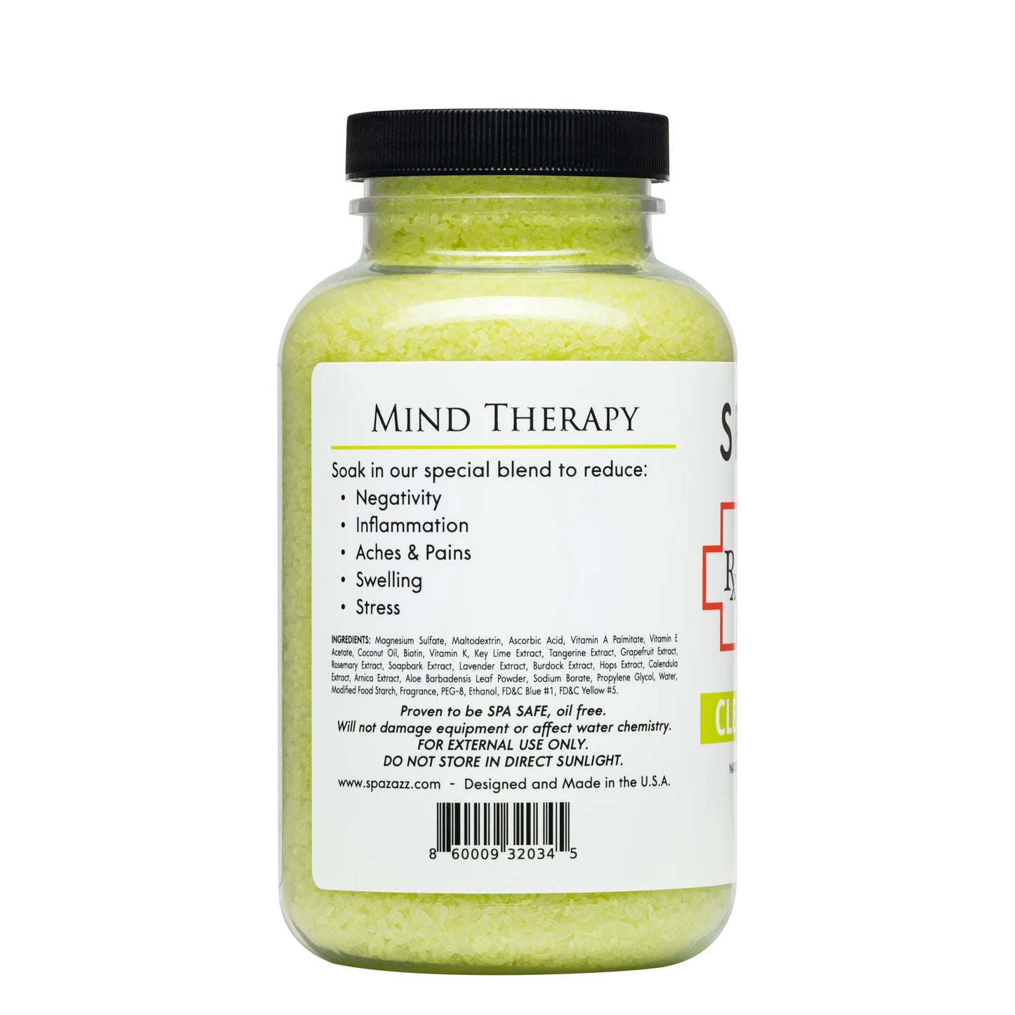Spazazz RX Therapy 113g Spa Crystals - Mind Therapy / Clear