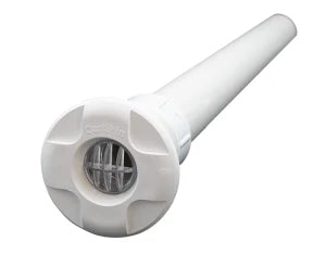 1.5" Eyeball inlet, c/w plumbed pipe (approx 550mm long) - White