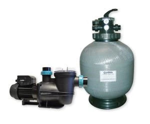 24" (600mm) Side mount filter with valve, sand and 1HP Aquaspeed pump