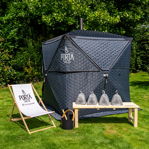 PortaSauna Hex 4 Person Sauna 1.8 x 1.8 x 2.1m - Complete Kit
