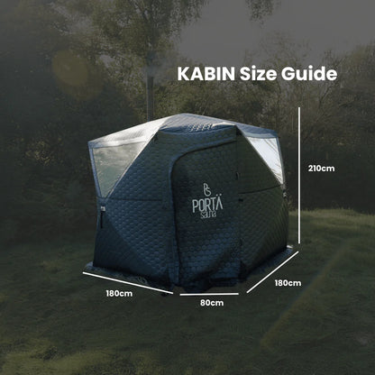 KABIN | PORTABLE SAUNA | SOCIALITE – FULL PACKAGE & ADDITIONAL BENCH (6–8 People)
