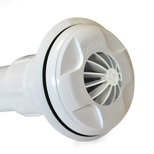 Certikin Plumbed 1.5" White Liner Fixed Grate Inlet - ZHD54LT