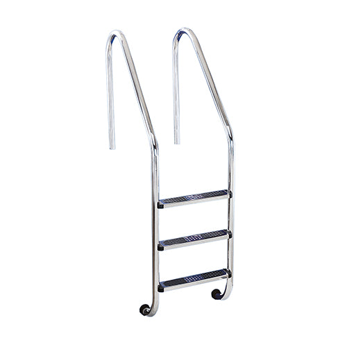 Flexinox 1.7" Stainless Steel 3 Tread Ladder with Stainless Steel Non-Slip Treads