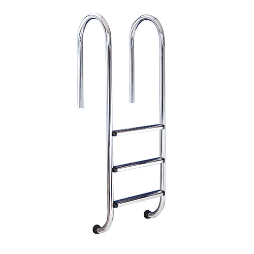 Flexinox 1.7" Stainless Steel 3 Tread Wall Ladder with Stainless Steel Non-Slip Treads