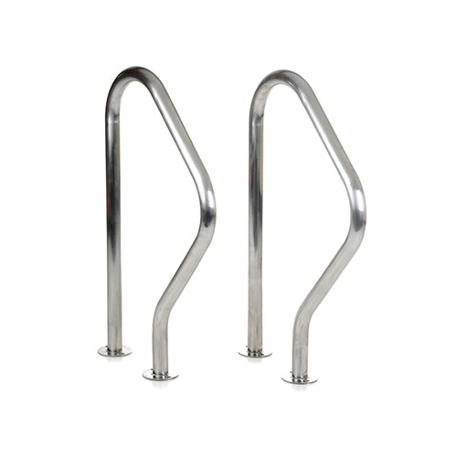 Flexinox 1.7" Stainless Steel Gibraltar Grab Rails Flange Fixing - per Pair 778mm h x 440mm d