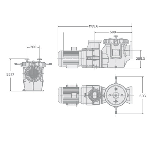 Waterco Hydrostar Plus 7.5kW / 10.00hp 3 Phase Pump