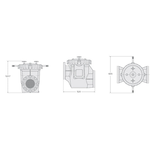 Hydro Commercial In Line Strainer - Quick Connect 4" Inlet / 4" Flanged Outlet (110mm)