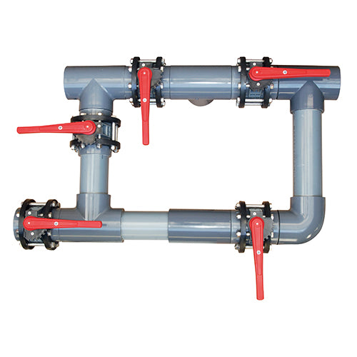 Single Filter 4" 5 Valve Face Pipework Kit