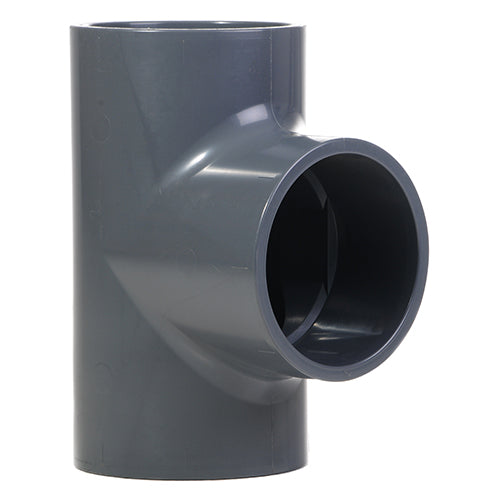 4" Grey PVC Tee P/P/P