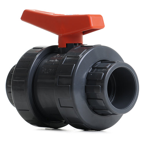 1.5" Grey PVC Double Union Ball Valve P/P