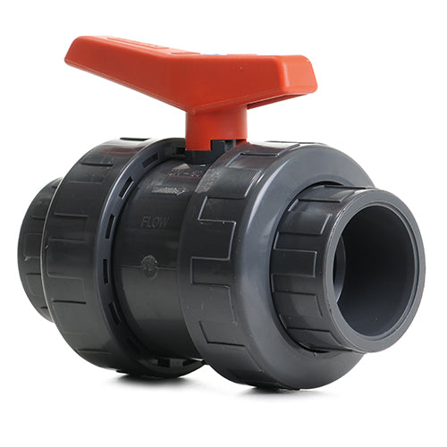 2" Grey PVC Double Union Ball Valve P/P