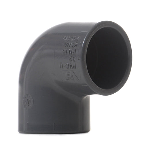 63mm Grey PVC 90 Degree Elbow P/P