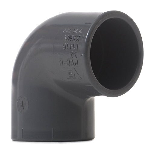90mm Grey PVC 90 Degree Elbow P/P