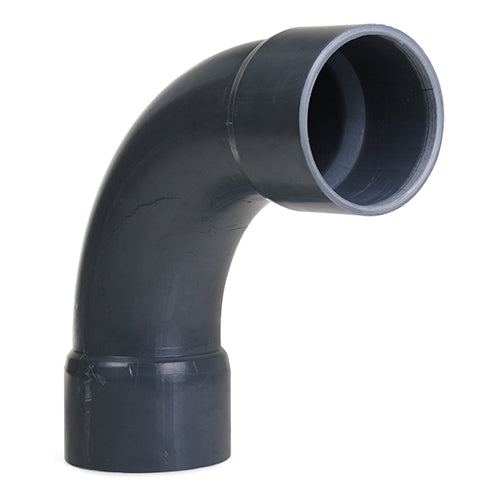 160mm Grey PVC 90 Degree Swept Elbow P/P