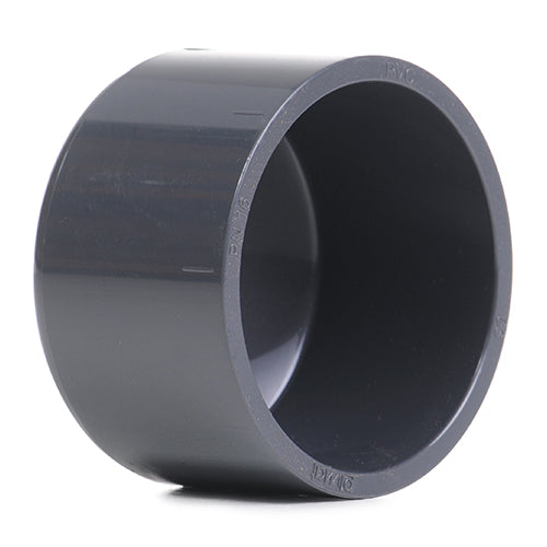 25mm Grey PVC End Cap Plain