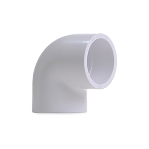 2" White PVC 90 Degree Elbow P/P