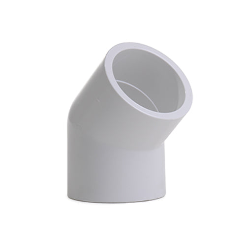 2" White PVC 45 Degree Elbow P/P