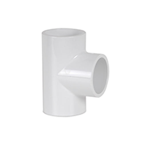 2" White PVC Tee P/P/P