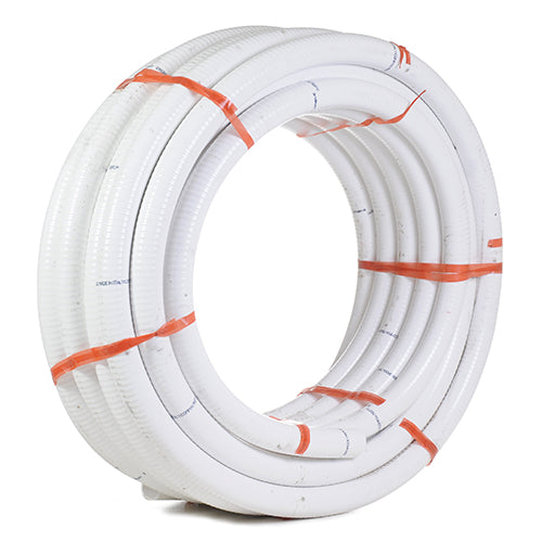 1.00" Flexible White PVC Pipe 30m Coil