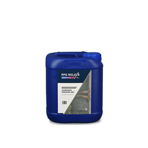 PPG Deluxe Hydrogen Peroxide 30% 5 Litre - [Regulated/Reportable under the Poisons Act] - UN 2014 HYDROGEN PEROXIDE, AQUEOUS SOLUTION, 5.1 (8), II, (E)  Environmentally Hazardous