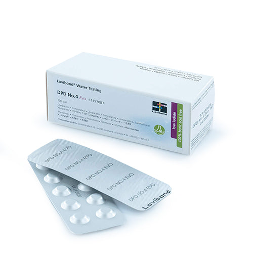 Lovibond DPD No. 4 Rapid Test Tablets (Active Oxygen) per 100 for Pool Tester