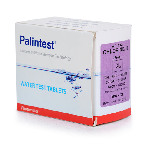 Palintest Photometer Chlorine (DPD No1) XF Extended Range Tablets - For Photometer & Compatator Kits - Pack of 250 - AP013