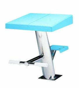 Fixed starting blocks 609mm high for level deck pools - includes fixings