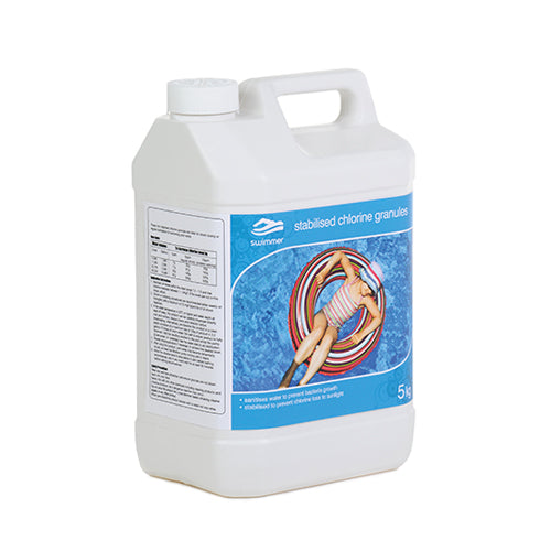 Swimmer Stabilised Chlorine Granules 5kg - Pack of 4 - Ltd Qty