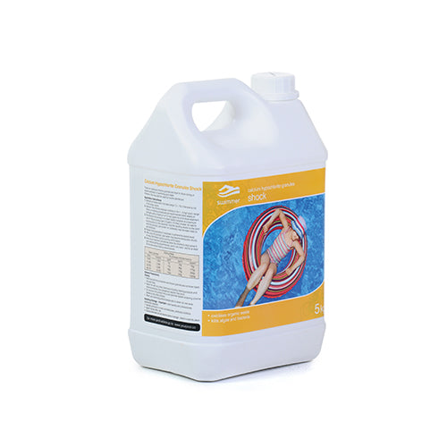 Swimmer Calcium Hypochlorite Granules 5kg - Pack of 4 - UN3487 Calcium Hypochlorite, Hydrated, Corrosive, 5.1(8), II (E)