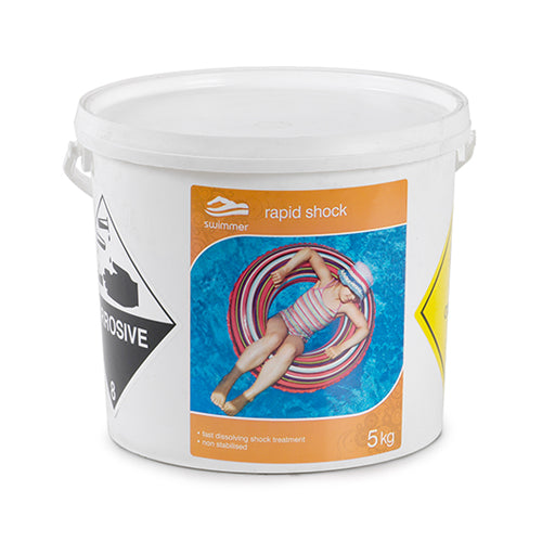 Swimmer 5kg Rapid Shock Calcium Hypochlorite Granules UN 3487 Calcium Hypochlorite, Hydrated, Corrosive, 5.1(8), II, (E)