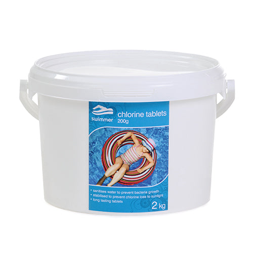 Swimmer 200g Chlorine Tablets 2kg  UN1479 Oxidising Solid,N.O.S (Trichloroisocyanuric Acid) 5.1,III, (E)