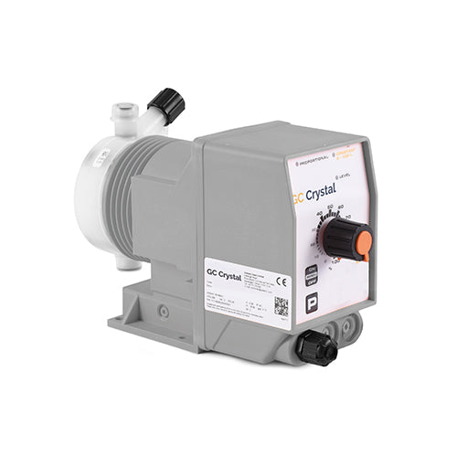 GC Crystal HTA Dosing Pump Foot Mounted Manual Adjustment 5L/hr @ 7 Bar PVDF/PTFE/FPM