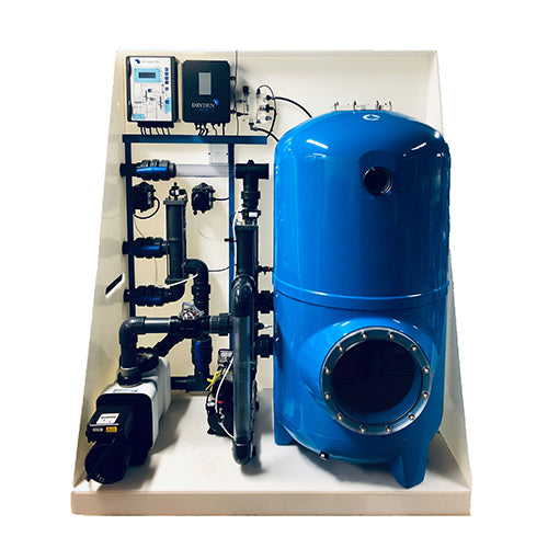 DAISY Skid with Space & Calplas AFM-960 Filter & Eco Motion VS -  Liquid Chlorine Version