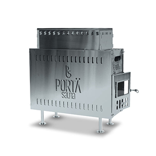 PortaSauna 430 Stainless Steel Wood Burning Stove with Rock Box