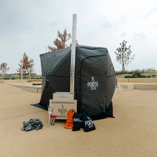 KABIN | PORTABLE SAUNA | FOUNDATION – SAUNA, STOVE & ACCESSORIES ONLY (6–8 People)