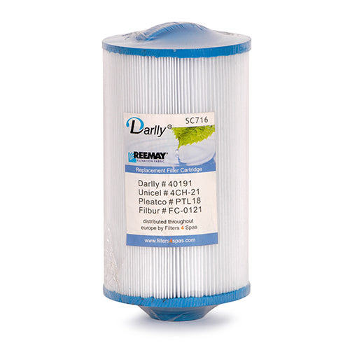 Darlly Standard 25' Spa Cartridge / Darlly SC716 / Filbur FC-0121 / Pleatco PTL18P4 / Unicel 4CH-21