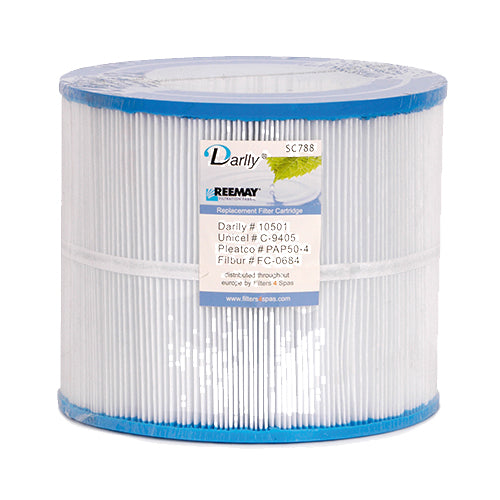 Darlly Standard 50' Spa Cartridge / Darlly SC788 / Filbur FC-0684 / Pleatco PAP50-4 / Unicel C-9405