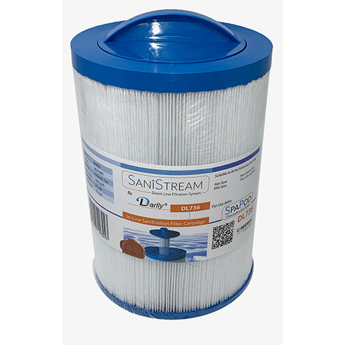 Darlly SaniStream 100' Spa Cartridge / Darlly DL736 / Filbur FC-0360 / Pleatco PWW100-ST (Top) / Unicel 6CH-941