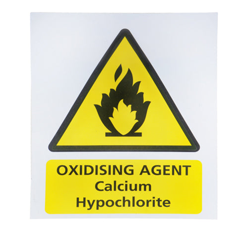 Day Tank Warning Label Calcium Hypochlorite