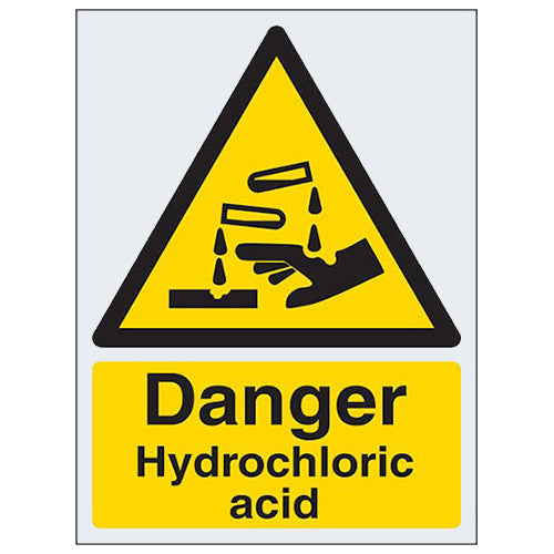 Day Tank Warning Label Hydrochloric Acid