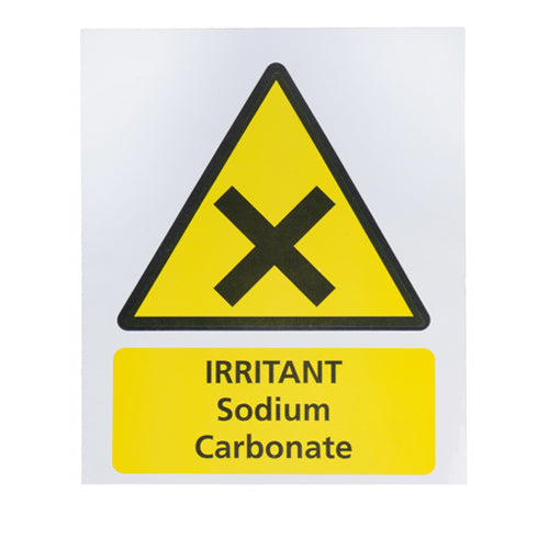 Day Tank Warning Label Sodium Carbonate