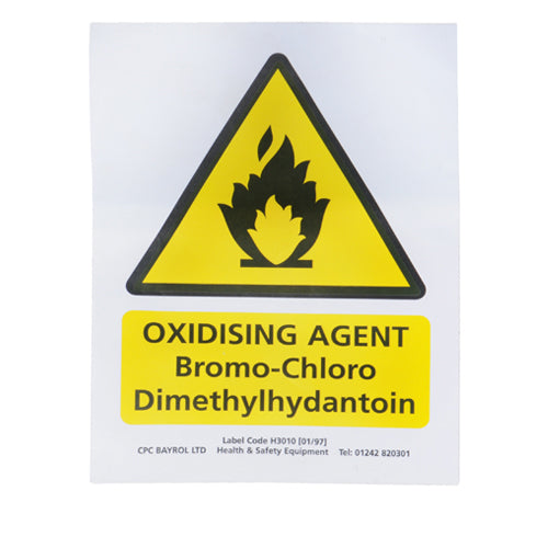 Day Tank Warning Label Bromine