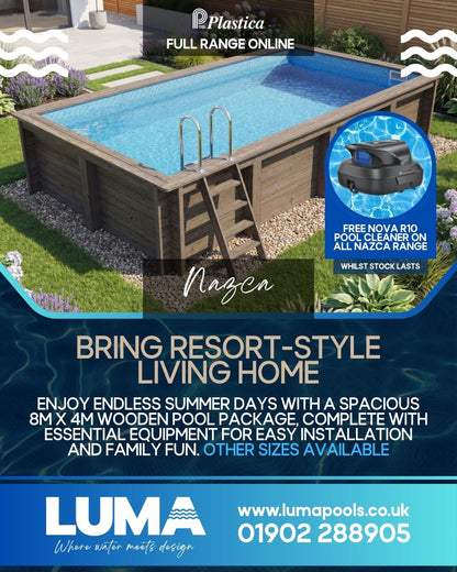 Plastica Nazca 4m x 2m Wooden Pool Package