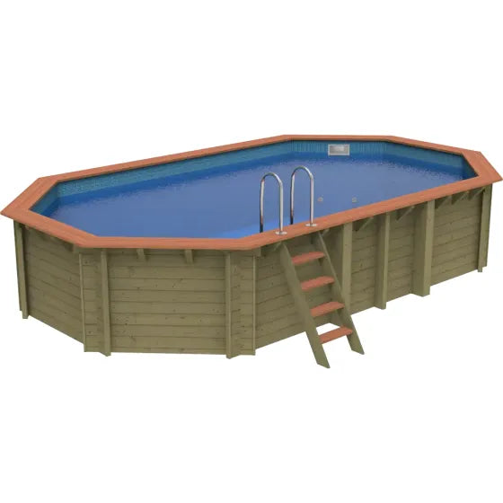 Plastica Bayswater Wooden Pool Package with SwimMaster Counter Current & Invertemp Heat Pump