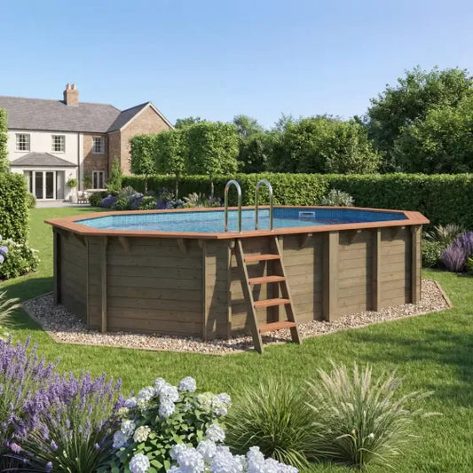 Plastica Belgravia Wooden Pool Package with Argonaut/Endurance Filtration & Invertemp Heat Pump